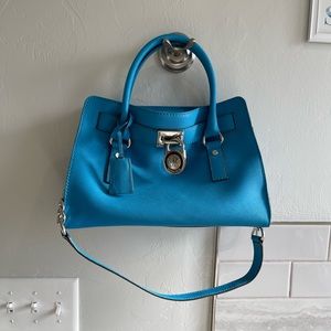 Michael Kors Hamilton Blue Satchel Bag